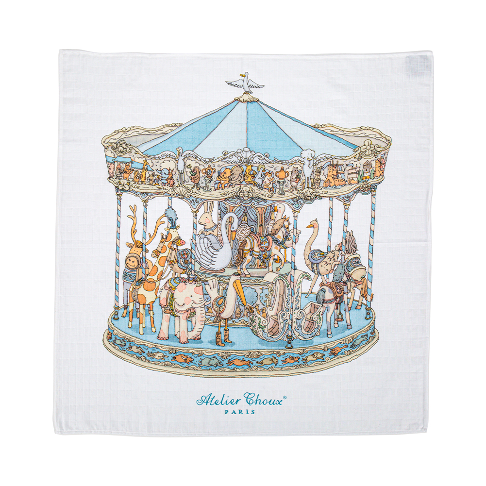 アトリエシュー　Atelier Choux カルーセル　ブルー　ブランケット 年始限定ポイントUP 【並行輸入品】 アトリエシュー Atelier Choux