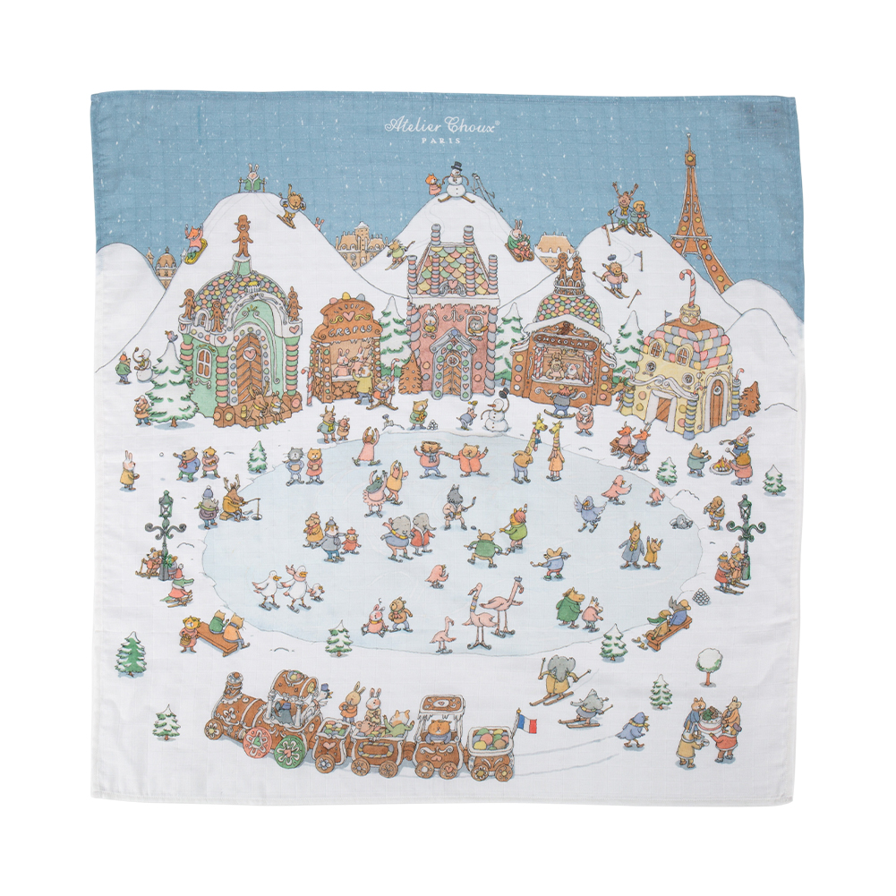 【並行輸入品】 アトリエシュー Atelier Choux おくるみ ベビー ブランケット 毛布 カレ Carre CA-CQの画像