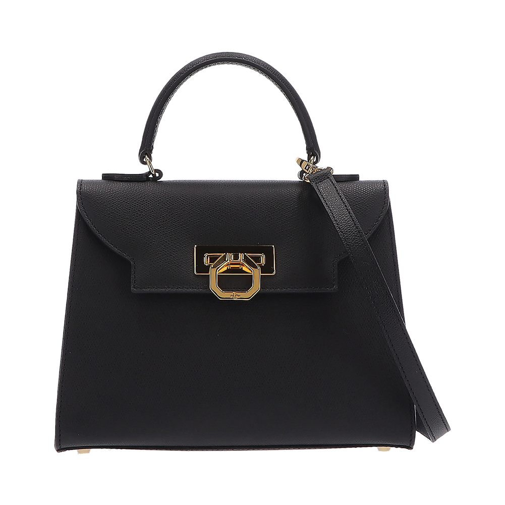 CARBOTTI ローレン ブラックレザーハンドバッグ 並行輸入品】 カルボッティ Carbotti ハンドバッグ ショルダーバッグ