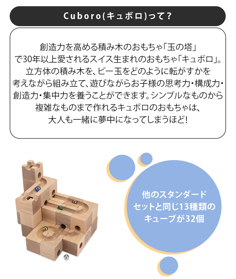 無料本体付き キュボロ スタンダード32 Cuboro Standard 32 32キューブ