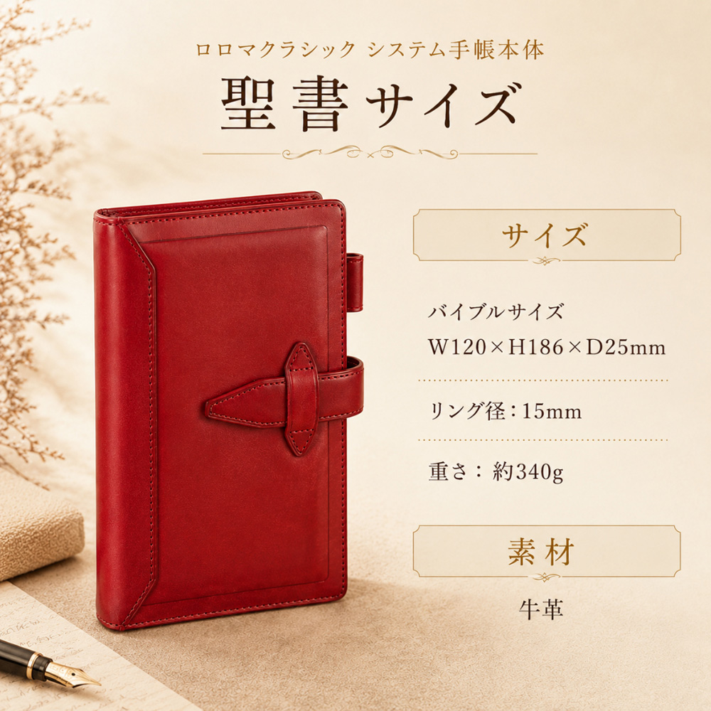 ダ・ヴィンチ Davinci システム手帳 ロロマクラシック 聖書サイズ