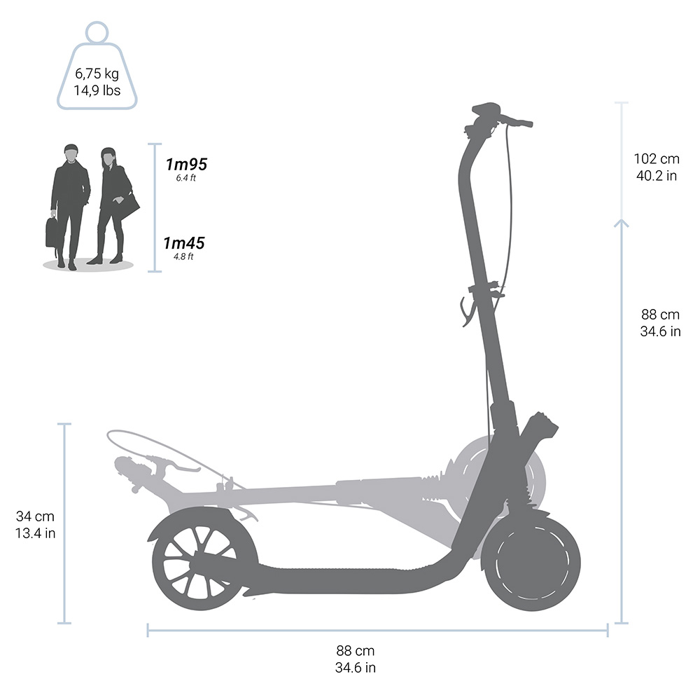 OXELO オクセロ キックスケーター COMMUTE 900 大人用 折りたたみ デカトロン Decathlon キックボード : dec-90 :  GulliverOnlineShopping Yahoo!店 - 通販 - Yahoo!ショッピング