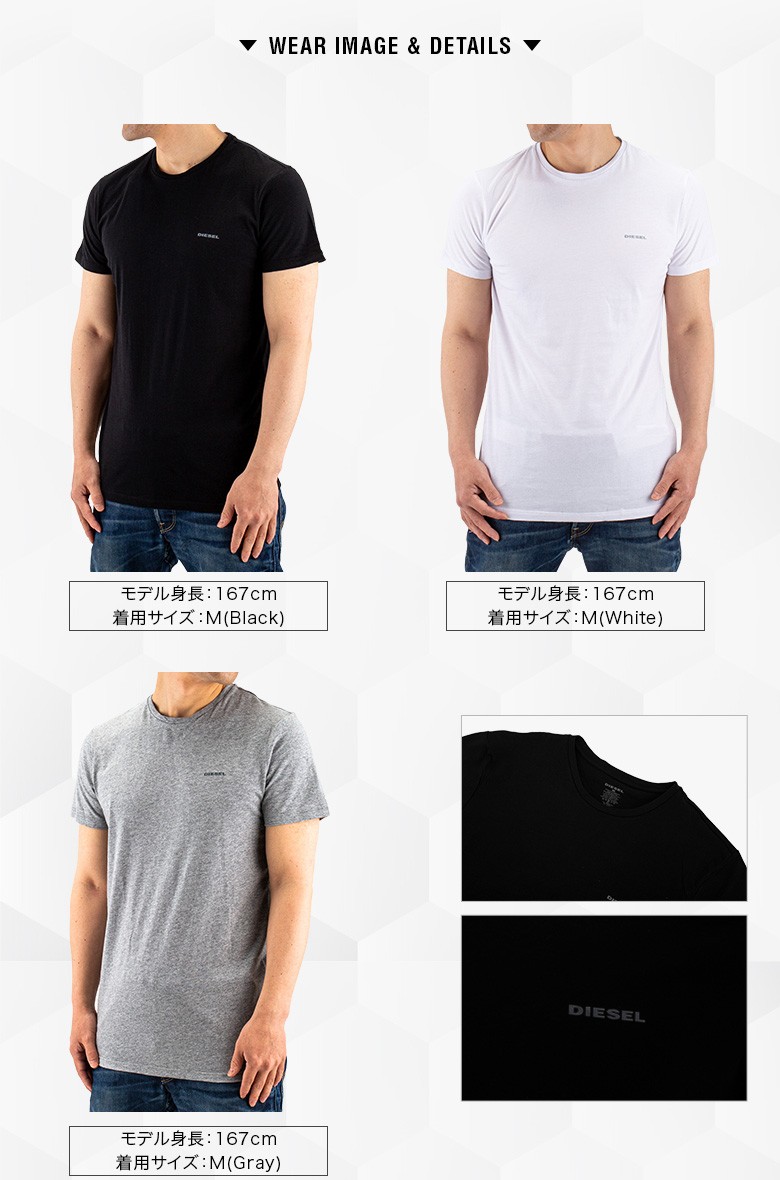 DIESEL クルーネック Tシャツ 3枚セット 00spdg-0liad 楽天市場】【アウトレット】ディーゼル DIESEL クルーネック T