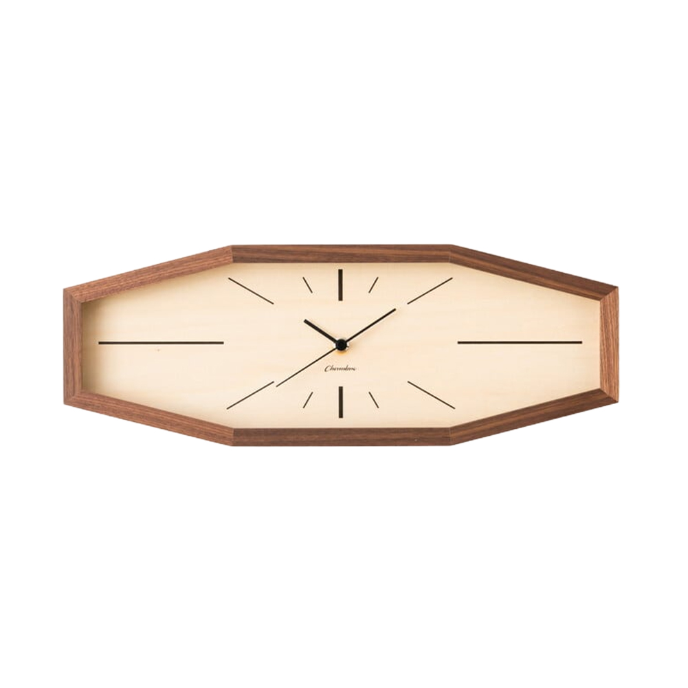 インターゼロ INTERZERO 時計 シャンブル 電波時計 LINE CLOCK WALNUT