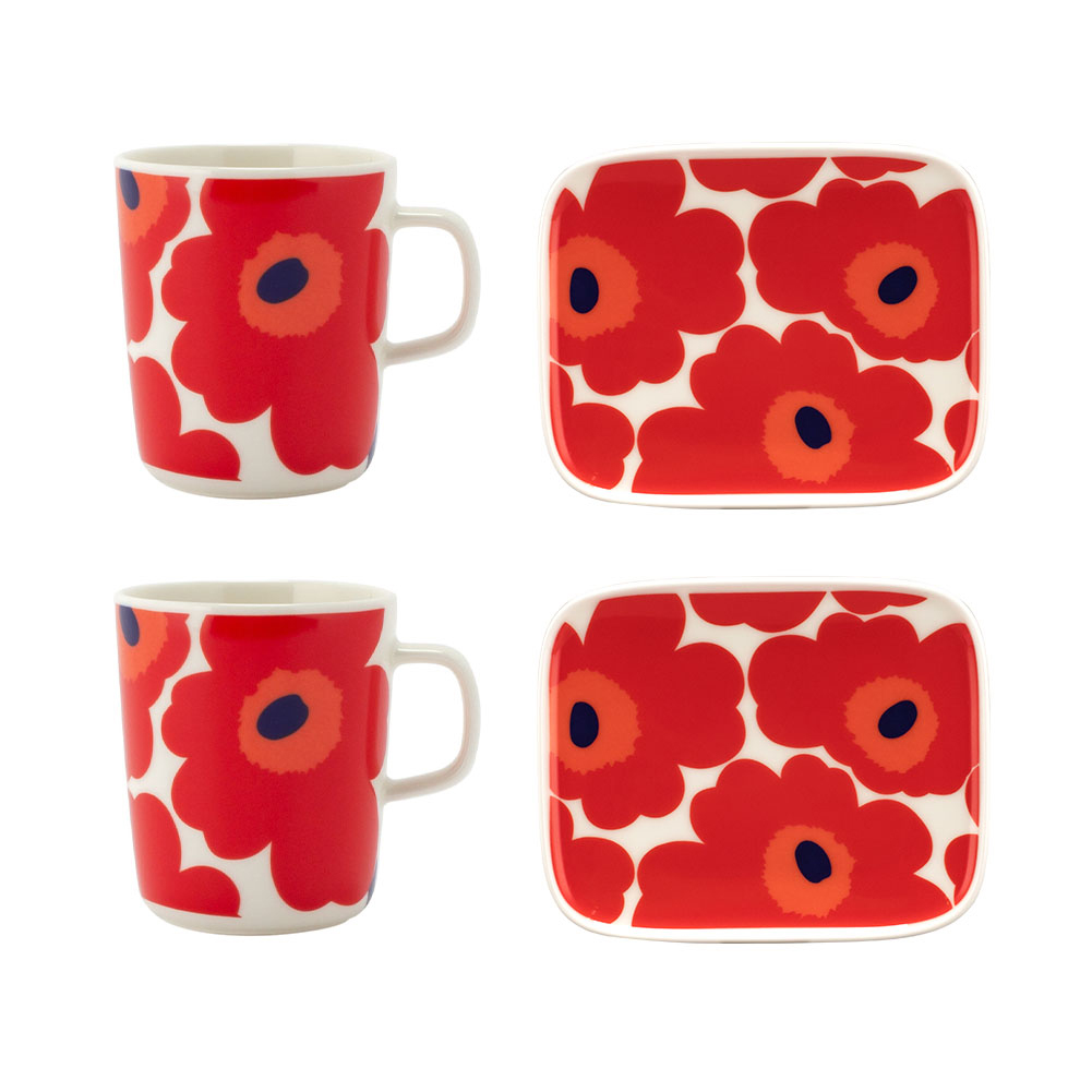 marimekko - 【美品】マリメッコ ウニッコ ティーポット、ペアマグカップ、ボウル4点セット marimekko マリメッコ Marimekko 4点セット ウニッコ キッチン