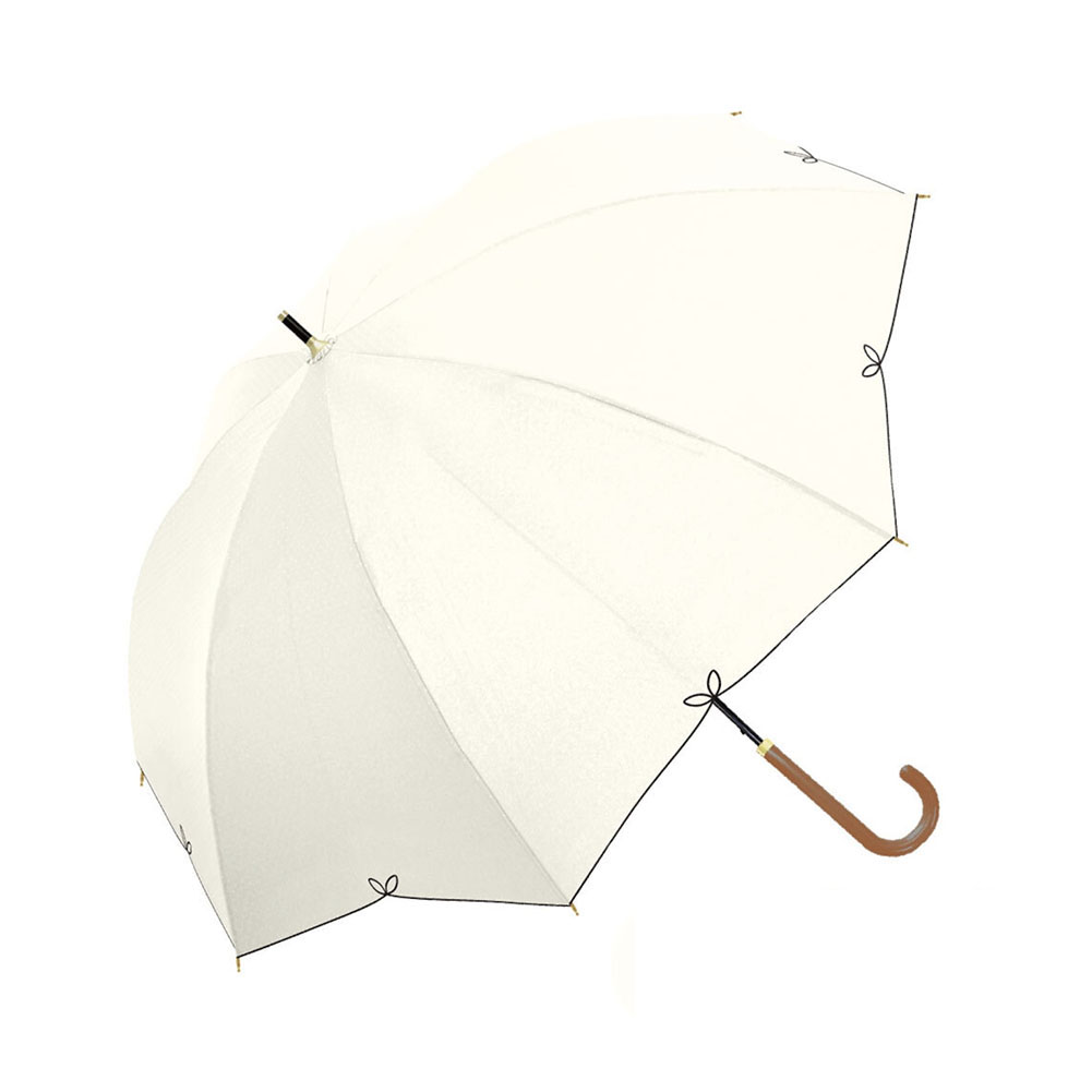 NaturalBasic 日傘 晴雨兼用 長傘 UV フルール 8本骨 無地 99%UVカット