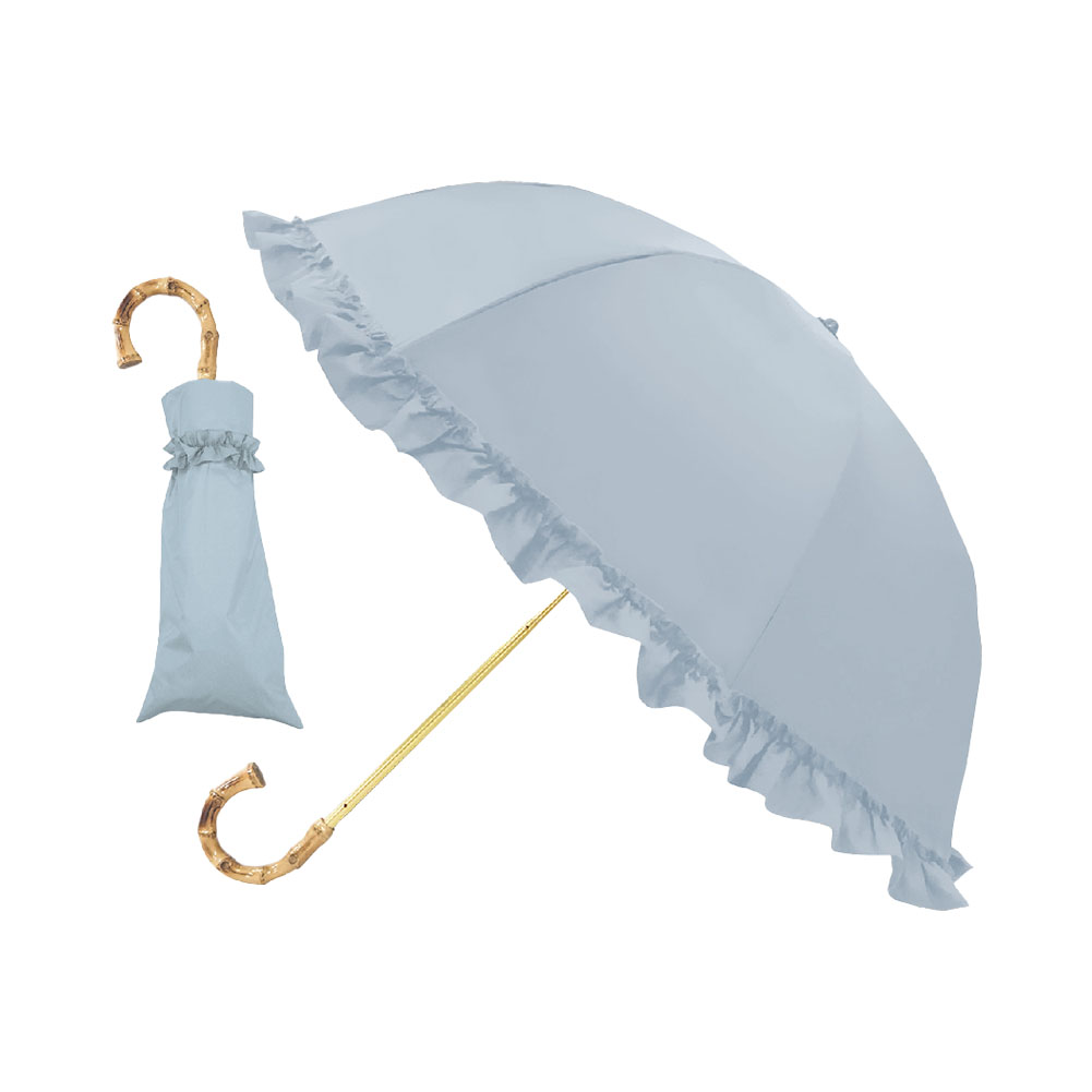 ピンクトリック pink trick 2段折りたたみ傘 (2way) 日傘 遮光率100% 1級遮光 遮熱 かわいい フリル｜glv｜05