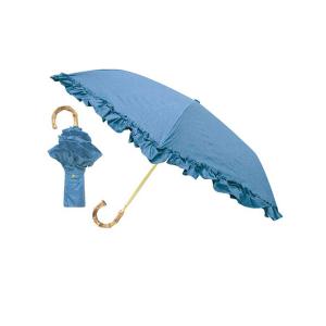 GW中もあすつく配送 日傘 雨傘 完全遮光 まるい3段 折りたたみ 晴雨兼用 遮熱 熱中症 フリル ...