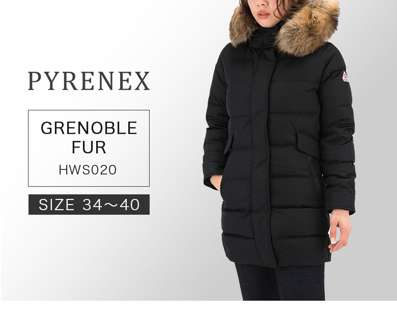 美品】PYRENEX GRENOBLE FUR ダウンジャケット 36 dinaslh.kaltimprov