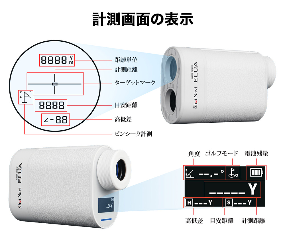 Shot Navi Laser Sniper ELUA ゴルフ用距離計 Laser Sniper ELUA 商品詳細ページ 【公式通販】Shot Navi
