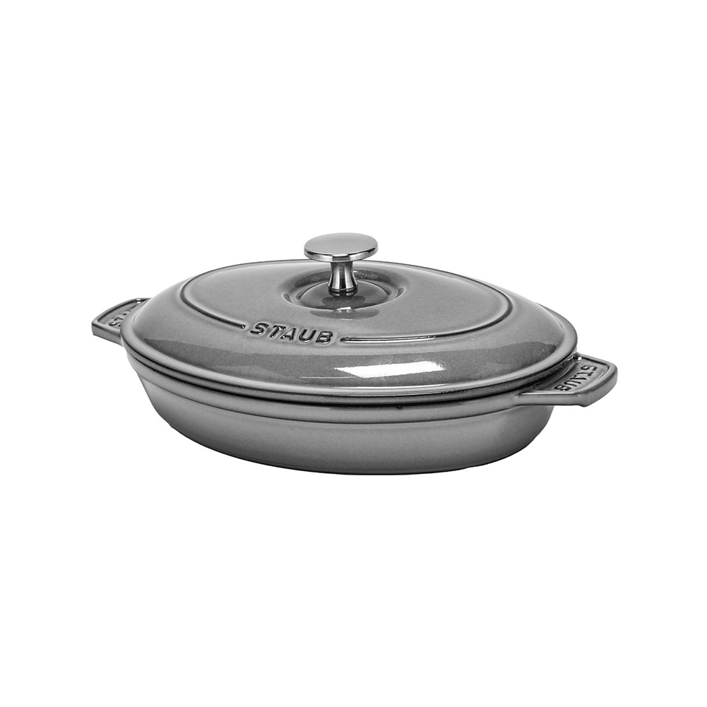 ストウブ 鍋 Staub オーバル ホットプレート 23cm 両手鍋 ホーロー鍋 浅型 IH対応 オーブン対応 :STB-13