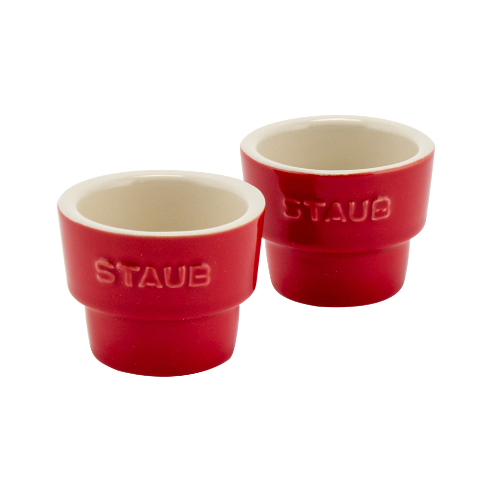 【並行輸入品】 ストウブ Staub エッグスタンド 2個セット セラミック エッグホルダー Egg Holder Set of 2 食器 卵立て ミニカップ 耐熱 プレゼント | Staub | 01