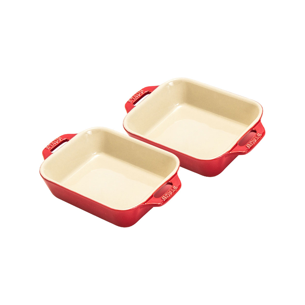 ストウブ 鍋 Staub レクタンギュラーディッシュ 14×11cm 2個セット 