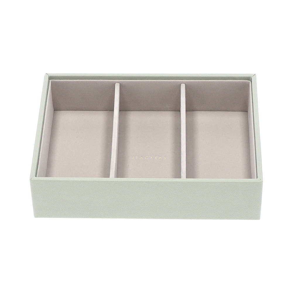 【美品】STACKERS グレー ボックス 仕切り付き 3段 STACKERS〈スタッカーズ〉ジュエリーボックス CLASSIC 3段セット
