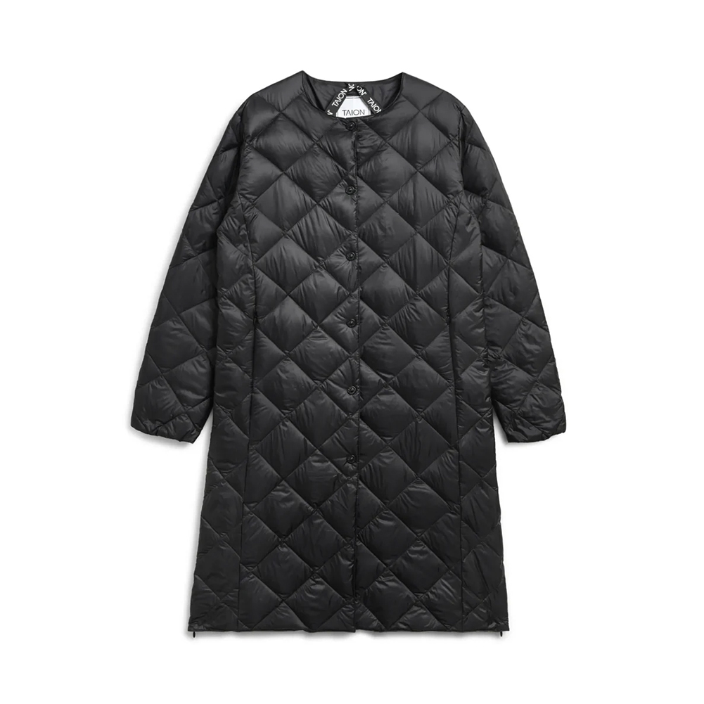 [TAION]シティ クルーネック ロングダウンコート M ダークネイビー 楽天市場】【ポイント10倍 】TAION タイオン シティ クルーネック