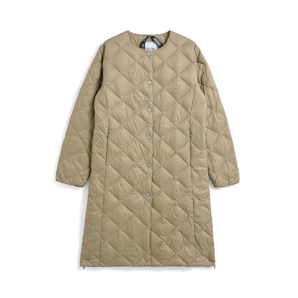 TAION（タイオン） シティ クルーネック ロングダウンコート