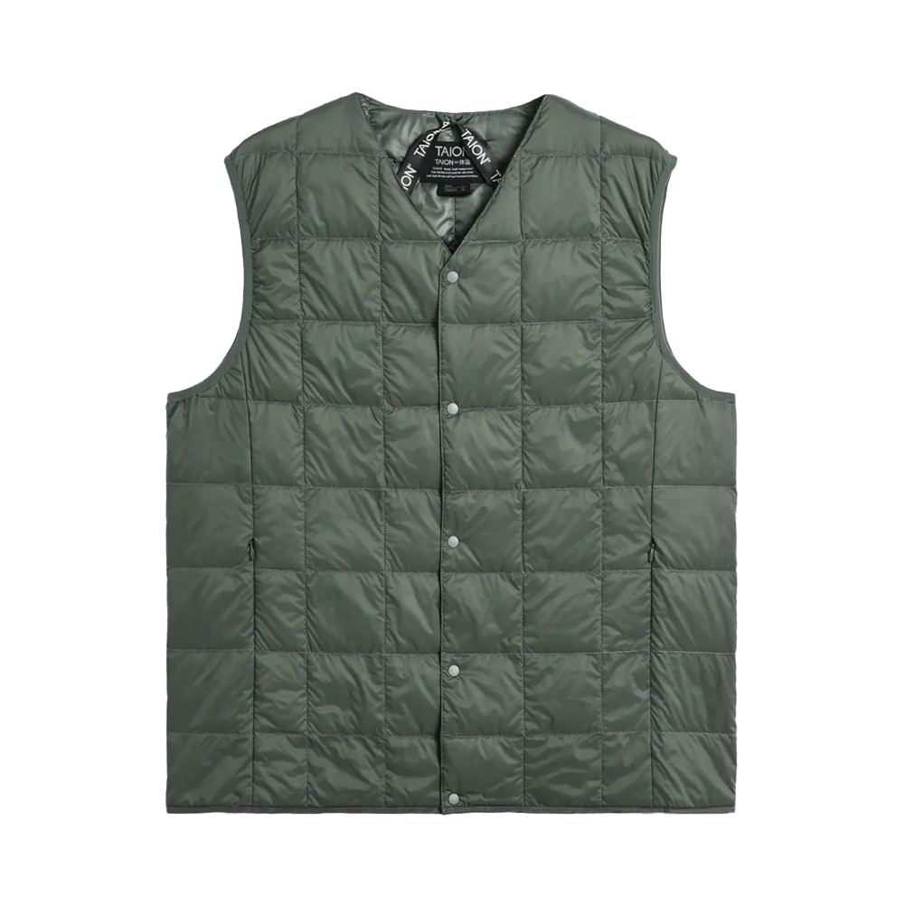 TAION（タイオン） ベーシック Vネックボタン インナーダウンベスト