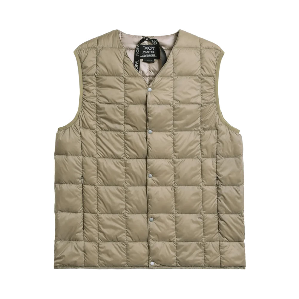 TAION（タイオン） ベーシック Vネックボタン インナーダウンベスト