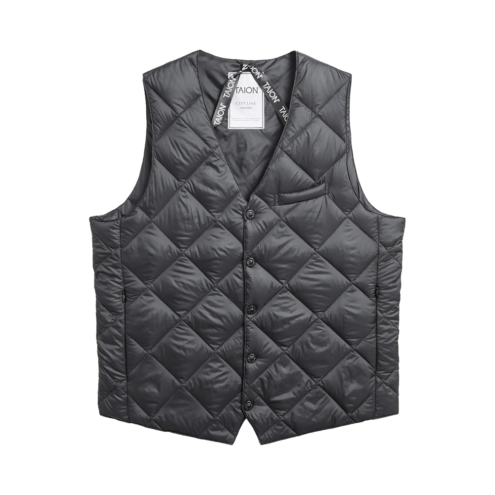 TAION（タイオン） シティ シングル ダウンジレ メンズ ダウンベスト