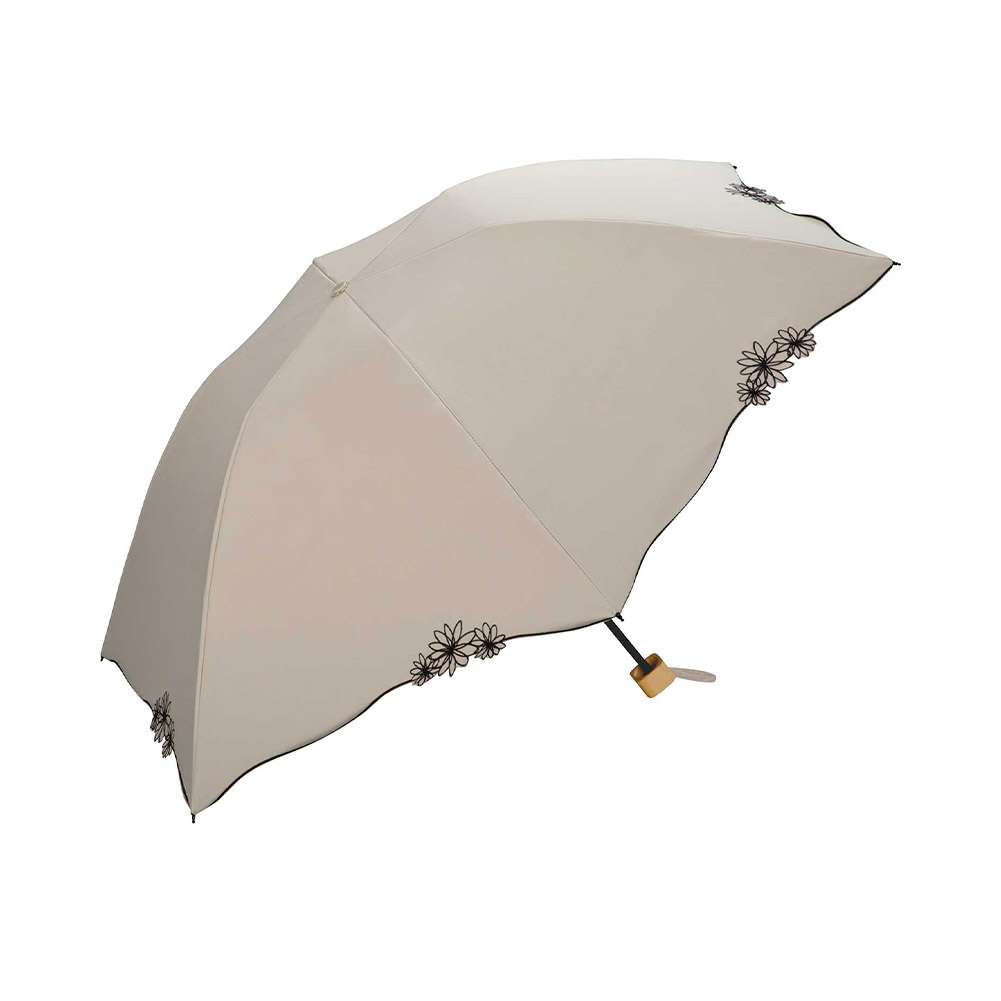Wpc. 折りたたみ日傘 遮光ドームリムフラワー ミニ 軽量 晴雨兼用 55cm 完全遮光 大きい ...