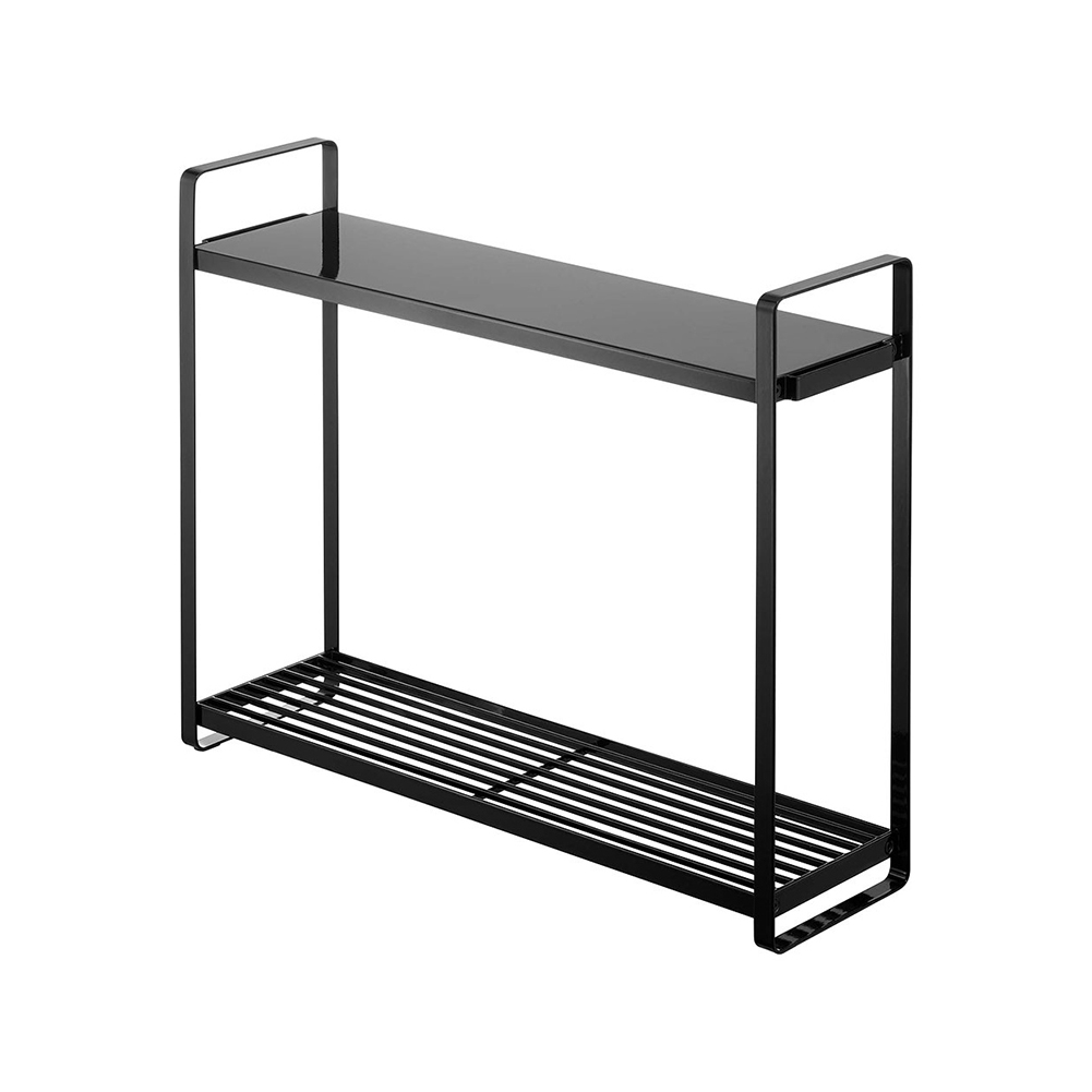 【山崎実業・tower】2段ラック 黒 調味料収納 山崎実業・tower】2段ラック 黒 調味料収納 山崎実業 公式販売店 tower