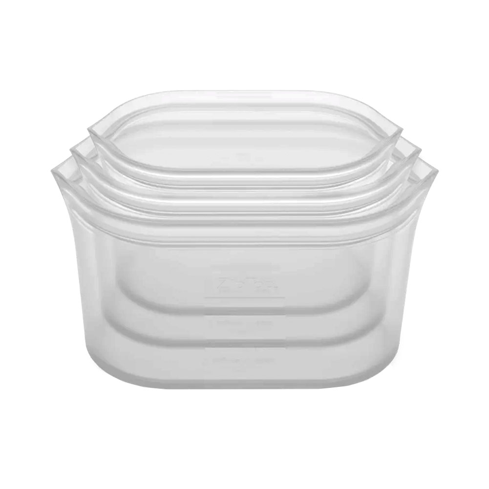 ジップトップ Zip Top ディッシュ 3点セット 保存容器 シリコーン 食品 保存袋 耐熱容器 冷凍 冷蔵｜glv｜02