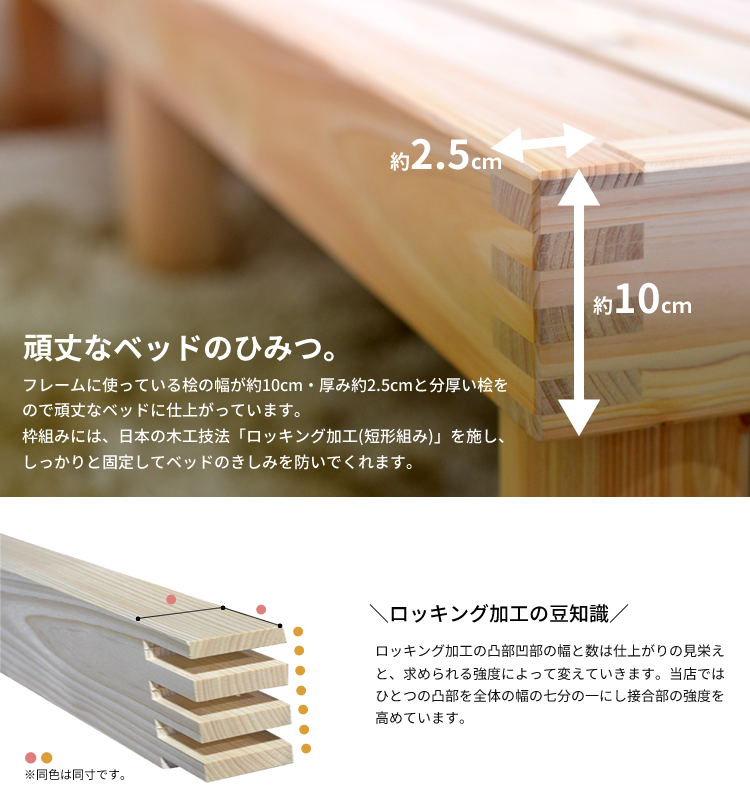 国産 桧すのこベッド アース シングル ベッド ベット すのこ スノコ