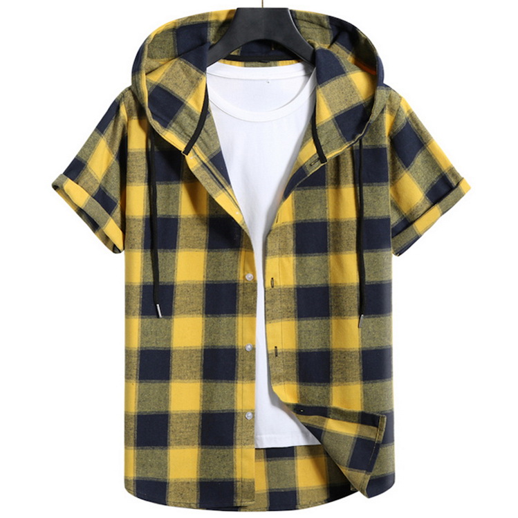 サマー半袖シャツ メンズ ボタンダウン ストライプ カッターシャツ カジュアルシャツ セール