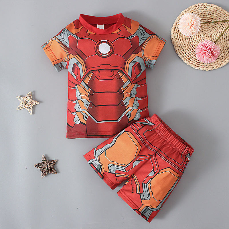 半袖 アベンジャーズ 風 アイアンマン スパイダーマン 子供 子ども用