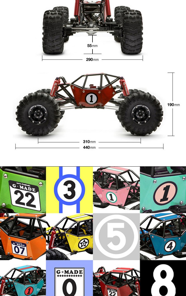 ラジコンカー オフロード 4WD 4リンク 1/10 スケール 組立済み
