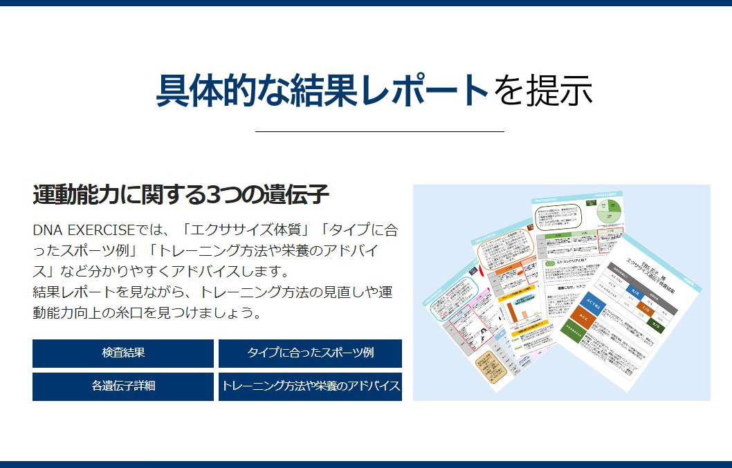 DNA EXERCISE エクササイズ遺伝子検査キット 遺伝子キット 検査キット トレーニング 効果 アドバイス ダイエット 健康維持