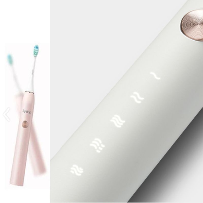 APIYOO アイユー P7 音波電動歯ブラシ ピンク 替えブラシ 付き 5