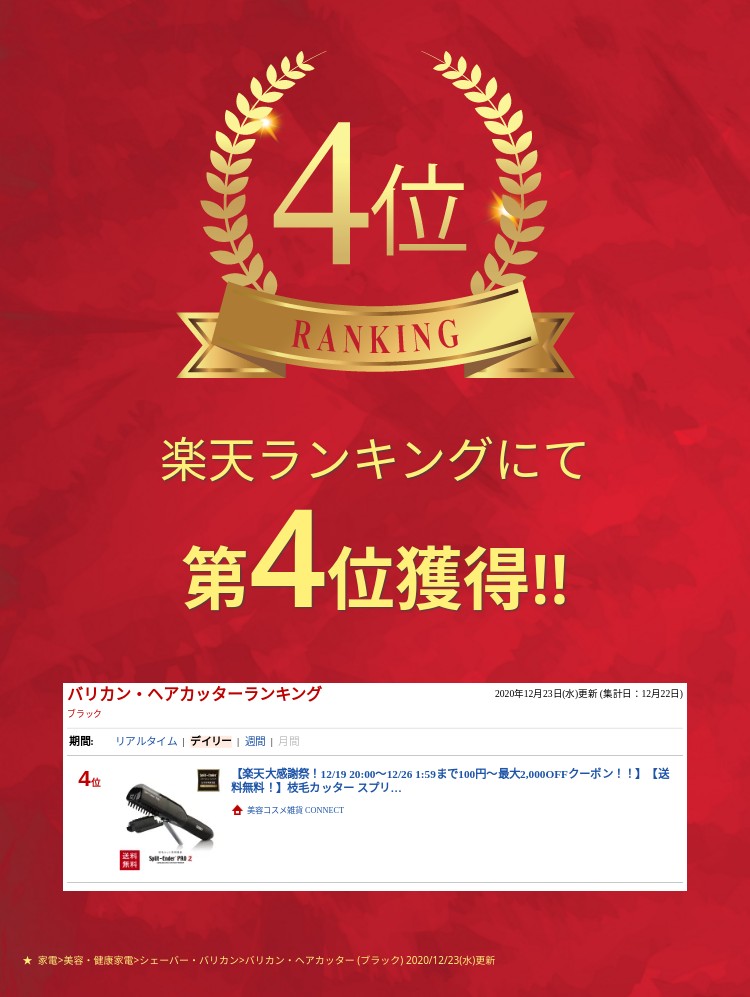 【送料無料】 枝毛カッター スプリットエンダープロ SplitEnderPro2 ブラック サロン仕様 枝毛カット専用機器