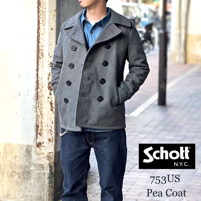 Schott ショット # 753US ショット ピーコート 日本代理店別注モデル P