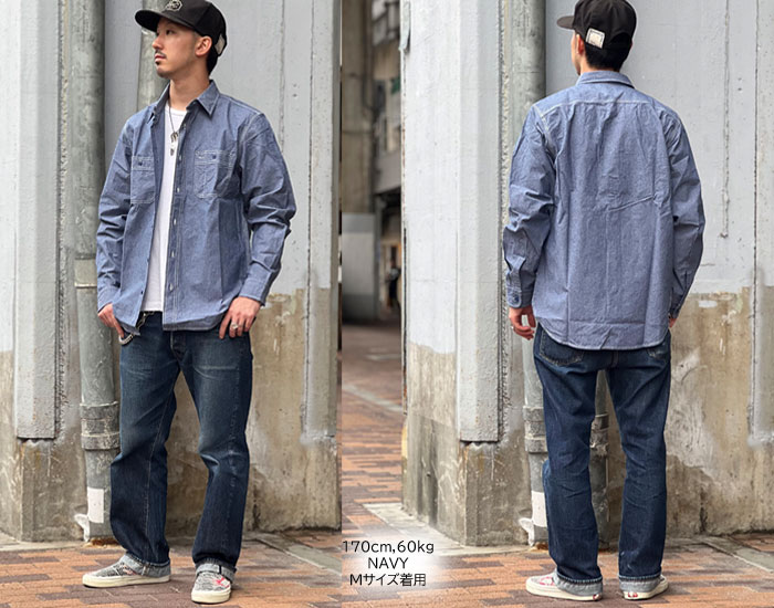 AVIREX（アヴィレックス） DAILY CHAMBRAY L/S SHIRTS デイリー