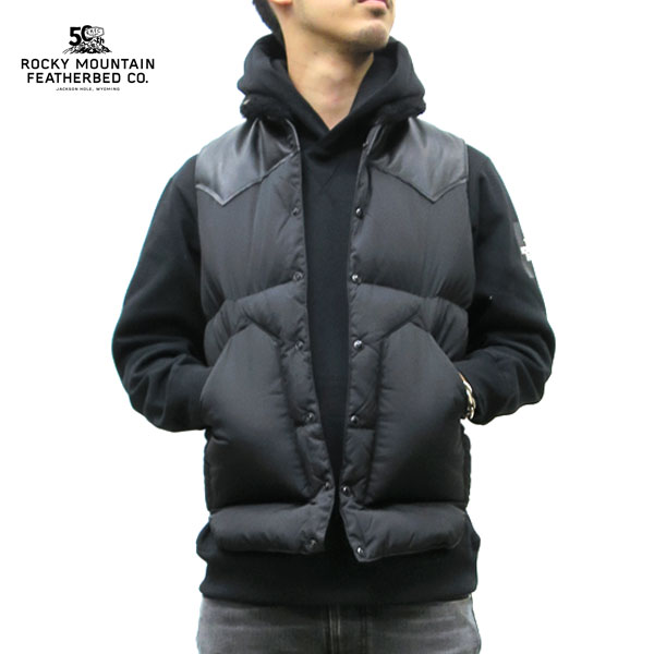 CHRISTY VEST NYLON Rocky Mountain Featherbed ロッキーマウンテンフェザーベッド クリスティベスト  BLACK ブラック 日本製 200-232-02