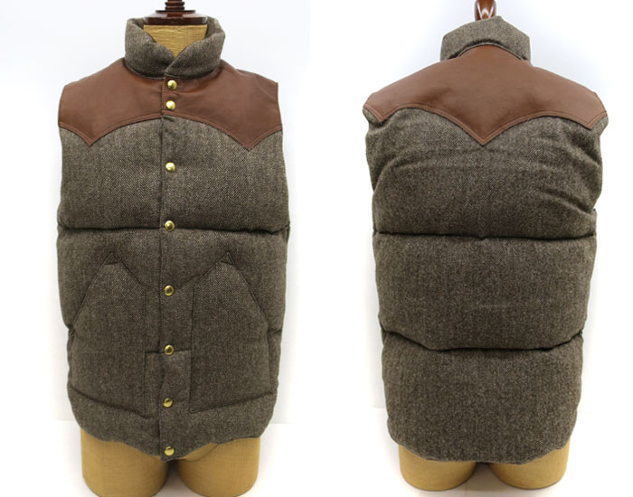 SALE 30％オフ】 DOWN VEST TWEED ツイード Rocky Mountain Featherbed 