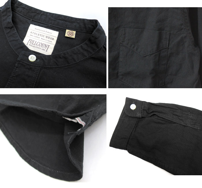 FULLCOUNT（フルカウント） [ #4900 ] STAND COLLAR CHAMBRAY SHIRTS