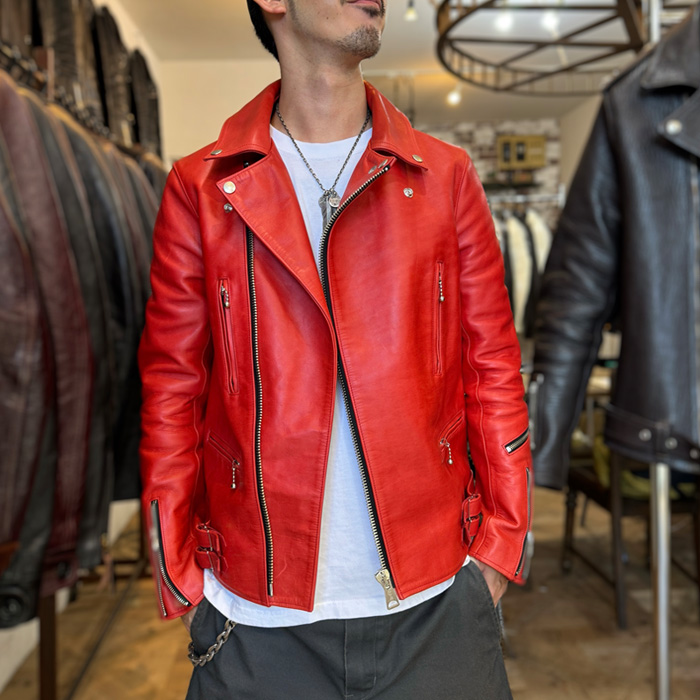 必*。様 Schott スエードレッドジャケット　希少 44 人気カラーレッド 必*。様 Schott スエードレッドジャケット 希少 44 人気カラーレッド