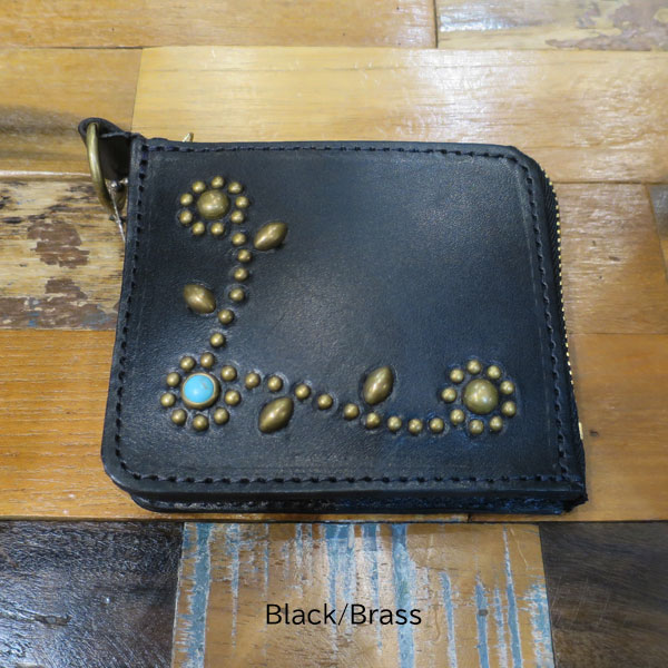 2023FW HTC BLACK TYPE-5 SN33 LEATHER WALLET 【BLACK/BRASS 