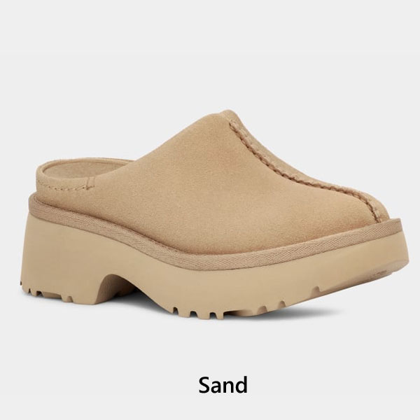 【UGG】New Heights\"厚底\"スエード\" サンダル 日本未入荷 UGG厚底サンダル“淡いピンク”のレイ ビームス限定カラー