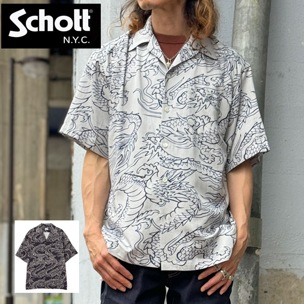 Schott N.Y.C 2024SS HAWAIIAN SHIRT DRAGON / ショット