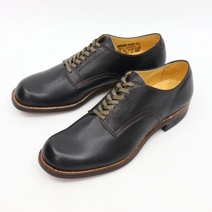 SKOOB SMIL-001 USMC Service Shoes スクーブ　BOADED KIP LEATHER ブラック 牛革 サービスシューズ  変え紐付き