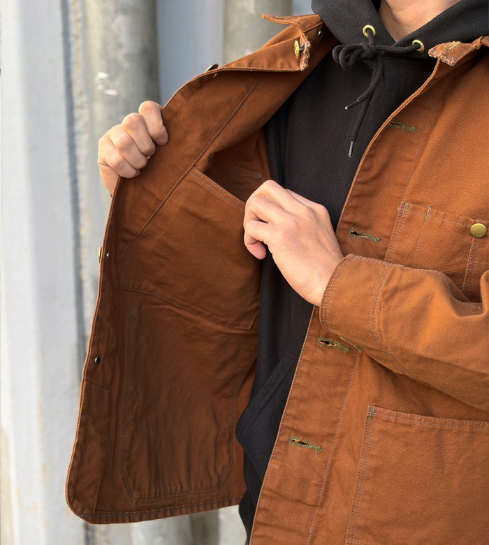 2025秋冬 TCBジーンズ Cat Head Jacket Brown Canvas キャットヘッド