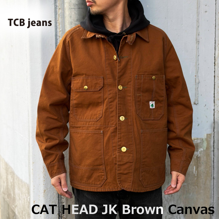2025秋冬 TCBジーンズ Cat Head Jacket Brown Canvas キャットヘッド