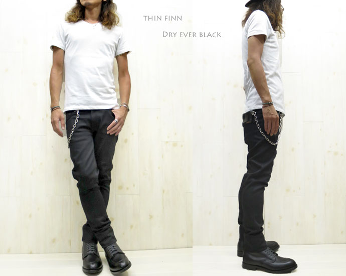 Nudie Jeans NUDIE JEANS THIN FINN DRY EVER BLACK ヌーディー