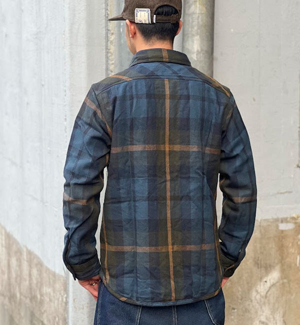 UES ヘビーネルシャツ チェック どんぐりポケット ブルー系 サイズ2 UES 2023FW ウエス エクストラヘビーネルシャツ [ 502354