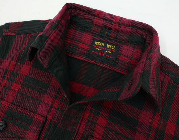 UES ウエス エクストラヘビーネルシャツ [ 502355 ] 【レッド