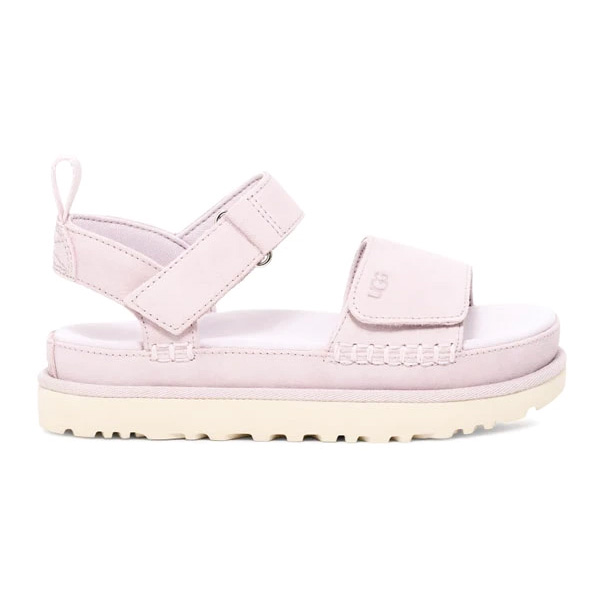 【安心の国内正規品】 UGG アグ レディース ゴールデンスター 1136783 W GOLDENSTAR 【SAND , BYF】 ベージュ ピンク ugg サンダル スウェード ロゴ ストラップの画像