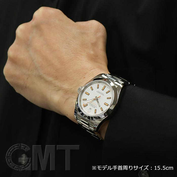 ロレックス ミルガウス 116400 ホワイト V番 ROLEX 中古メンズ 腕時計 送料無料